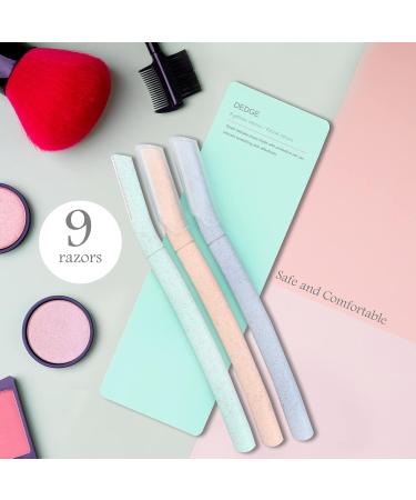 Dedge Eyebrow Razor - Multipurpose Dermaplane Facial Razor for Exfoliation & Eyebrow Shaping | Includes Blade Cover | 9 Pack - Buy Online on GoSupps.com