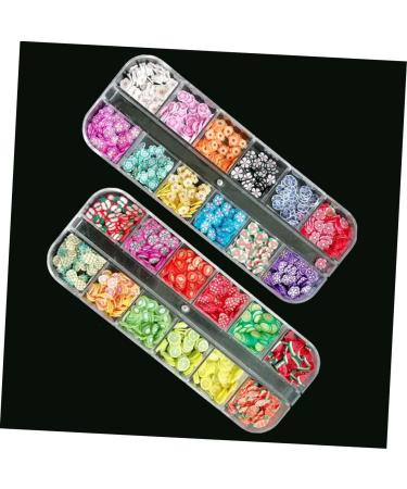 Healeved 2 Boxes 12 Polymer Clay Sequins Lemon Nail Art Fruit Nail Sequins Nail Decorations for Nail Art Nails Decoration Nail Art Accessories Nail Stickers Soft Pottery 3d The Flowers - Buy Online on GoSupps.com