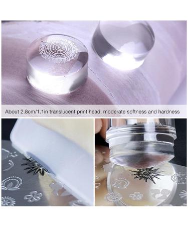 Bluesa Nail Stamp Lacquer Set - Clear Stamper & Scraper Kit for Salon & Home Use | Gold-Plated White Diamonds | 17x17x13cm - Buy Online on GoSupps.com