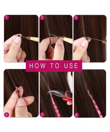 Feather Hair Extensions Kit: 16 Inches 50 Strands Colored Hair Extensions with Rooster & Peacock Feather Earrings - Ideal Christmas Hair Accessories for Women and Girls - Buy Online on GoSupps.com