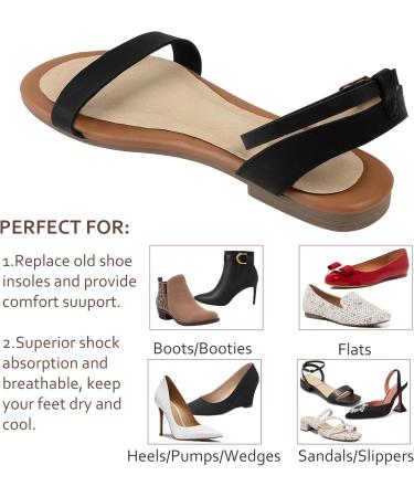 Buy Pigskin Non-Slip High Heel Cushion Inserts - 2 Pairs for Women (Sizes 5-8) - Arch Support & Pain Relief for Dress Shoes Flats Boots & Sandals - Buy Online on GoSupps.com