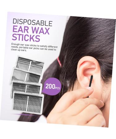 GALPADA 200pcs Disposable Ear Cleaning Sticks Spiral Design Wax Removal Tool for Earwax Cleansing for Personal and Ear Care - Buy Online on GoSupps.com
