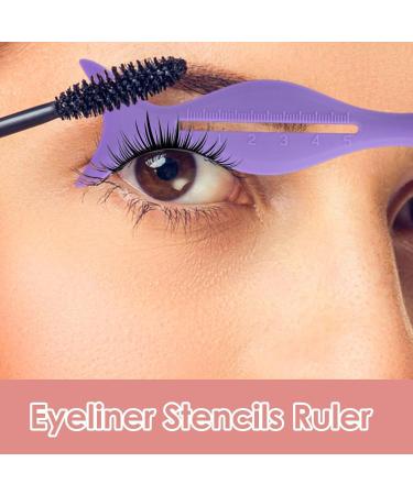 Eyeliner Stencils Silicone Eyes Wing Eyeliner Stencils Tool Lightweight Soft Portable Makeup Stencil for Girls Women Teens Females Purple - Buy Online on GoSupps.com