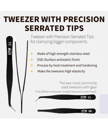 7PCS Precision Craft Tweezers Set for Eyelash Extensions, Jewelry, Soldering - Pointed & Curved Tweezers - Buy Online on GoSupps.com