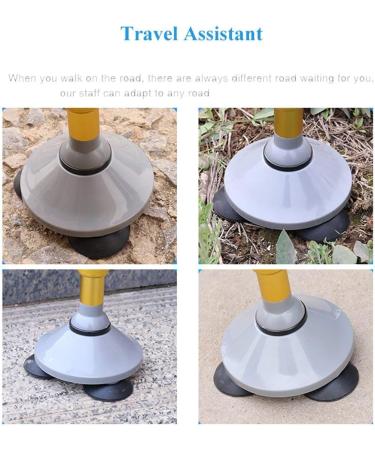 Crutches for The Elderly Three-Angle Anti-Slip Walking Sticks Telescopic Stick with Suction Cup Base for Travel on Different terrains Interesting - Buy Online on GoSupps.com