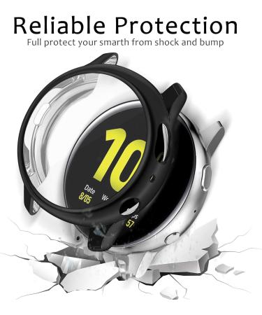 4 Pack Amzpas Samsung Galaxy Watch Active 2 Screen Protector Case 44mm - Soft TPU Full Cover - Black/Clear - Compatible with Galaxy Active 2 Smartwatch - Buy Online on GoSupps.com