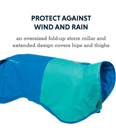 RUFFWEAR Sun Shower Rain Poncho for Dogs - Lightweight Waterproof Raincoat Large Size in Blue Dusk - International Shipping Available - Buy Online on GoSupps.com