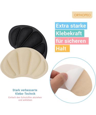 Orthopeo Premium Heel Cushion - 12 Pieces (6 Pairs) | Anti-Slip Shoe Inserts for Bubbles & Friction | Comfortable Heel Pillow for High Heels & Large Shoes - Buy Online on GoSupps.com