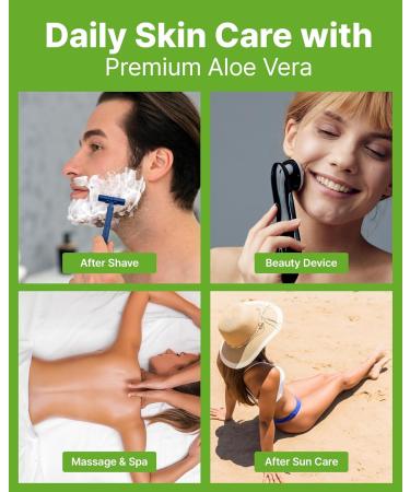 CUTIE MANGO Aloe Vera Soothing Gel 1000ml (35.27oz) | Quick Hydration & Moisturizing | Natural Aloe Vera | Face Hair Body After Shave Korean Daily Skincare All Skin Types Family Size (Made in Korea) - Buy Online on GoSupps.com