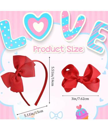 Sibba Red Bow Headband Clip Barrettes 5-Piece Set for Halloween Christmas Cosplay Party - Buy Online on GoSupps.com