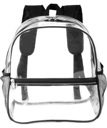 Keepcross 12x12x6 Stadium Approved Clear Mini Backpack - Perfect for Games, Events & Concerts - Black - Buy Online on GoSupps.com