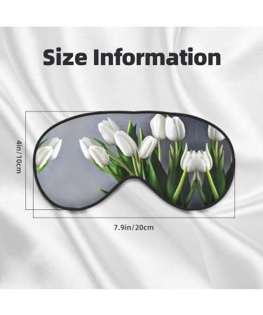 SSIMOO White Tulips Eye Mask - Soft Double-Sided Light Blocking for Better Sleep - Buy Online on GoSupps.com