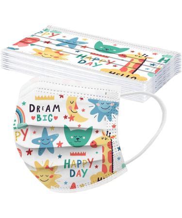 NcQifei 50 PCS Children s Disposable 3-Layer Face Masks with Cute Cartoon Designs - Breathable Mouth & Nose Protection for Kids - Buy Online on GoSupps.com