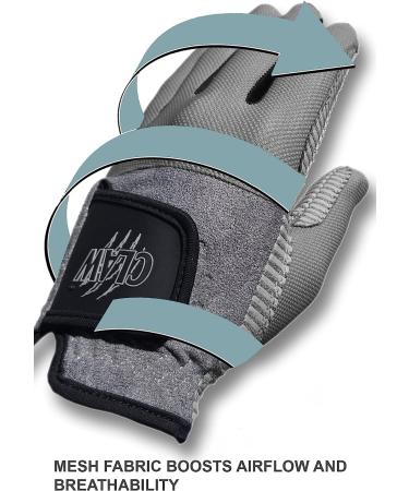CaddyDaddy Claw Pro Men's Golf Glove - Breathable & Long Lasting - Grey, Size Large, Left Hand - Buy Online on GoSupps.com