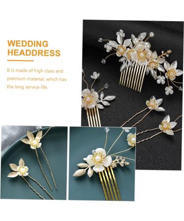 Didiseaon 2 Sets Hair Accessories Flower Decor Rhinestone Hair Clip Bridal Hair Clip Rhinestone Wedding Hair Comb Bridal Headpieces for Wedding Wig Combs Zinc Alloy Flower Head Women's Pearl - Buy Online on GoSupps.com
