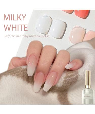 Jelly Gel Nail Polish Set Milky White and Nude UV Gel Nail Polish 15ML Each Translucent Nude Builder Gel For Nails Jelly Gel Polish Varnish Kit for French Manicure DIY(Nude & Milky White) - Buy Online on GoSupps.com