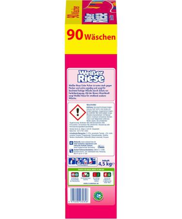 White Giant Color Powder - 90 Wash Loads Cold-Active Detergent for Stain Removal Ideal for Families - 90g Pack - Buy Online on GoSupps.com