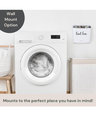 Laundry Room Trash Can - Magnetic Lint Bin for Easy Laundry Cleanup - Stylish White Lint Holder - Keep Your Space Tidy - Buy Online on GoSupps.com