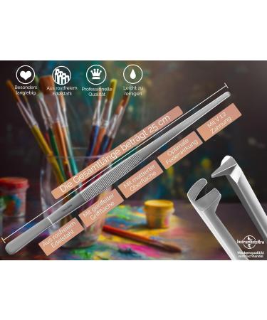 Professional Tweezers 10.5 cm to 60 cm Straight with Internal Teeth | New Selection (25 cm) for Precision Grooming | International Shipping Available - Buy Online on GoSupps.com