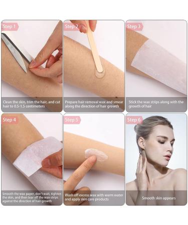 SEPGLITTER 300 ct Non Woven Wax Strips for Hair Removal - 2.8 x 7.9 Inch Face & Body Hair Cleaning - Buy Online on GoSupps.com
