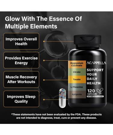 ACAPPELLA Magnesium Complex with Glycinate Citrate Malate Taurate Aspartate Gluconate Orotate Chloride Magnesium Complex Supplement (1) - Buy Online on GoSupps.com