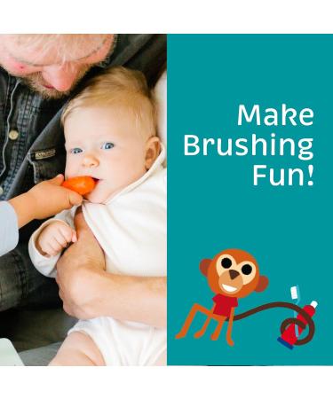 The Brushies Toothbrush for Babies & Toddlers - Orange | Gentle Oral Care for Little Ones | International Shipping Available - Buy Online on GoSupps.com