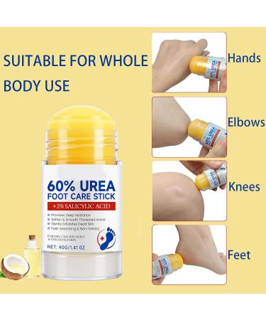 Hand and foot cream with 60% urea and 2% salicylic acid to repair cracked heels dry and rough skin - Intense moisturizing care for hands elbows and feet (2 pcs) - Buy Online on GoSupps.com