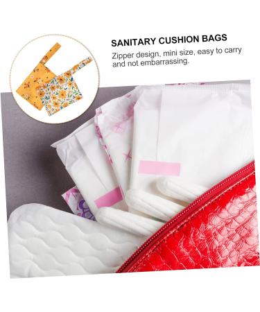 EXQUIMEUBLE Hygiene Bag Set | Menstrual Pad Holder & Tampon Organizer | Portable Makeup Storage | Assorted Colors - 2 Pcs 18x13.5x0.2cm - Buy Online on GoSupps.com