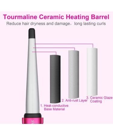 Lockenstab Large Ceramic Curling Iron for Beach Waves - LCD Display 100-230 C Ideal for All Hair Types - Buy Online on GoSupps.com