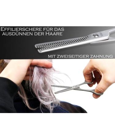 Effy Solingen Haircoat Scissors - Sharp Dual Tooth Hair Cutting & Thinning Scissors (13.97 cm) | Premium Stainless Steel Made in Germany - Buy Online on GoSupps.com