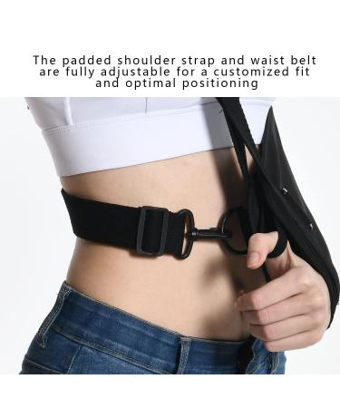 Fotgok Breathable Arm Sling with Waist Belt - Shoulder Immobilizer for Men and Women - Strong Support Brace for Shoulder Injury - Black - Buy Online on GoSupps.com