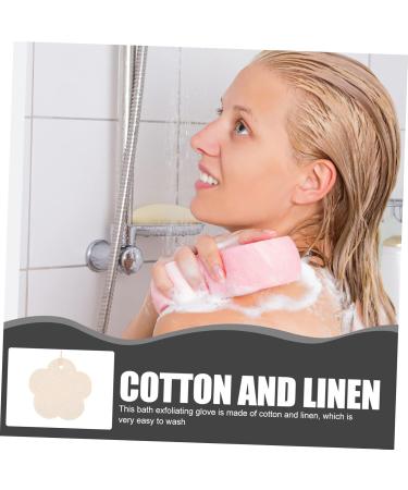 Balacoo 3pcs Flower Shaped Cotton Loofah Set - Cute Cartoon Shower Scrubber for Men & Women | 13x13cm Bath Sponges & Towel Pattern - Buy Online on GoSupps.com