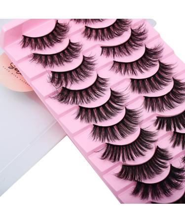 Selina Lashes 25mm 3D Dramatic Faux Mink Fluffy Wispy False Eyelashes - D Curl Long Fake Lashes - Buy Online on GoSupps.com