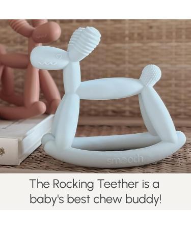 Smooch Rocking Teething Toy for Babies 0-6 Months | Silicone Baby Teether for Teething Relief - Mint - Buy Online on GoSupps.com