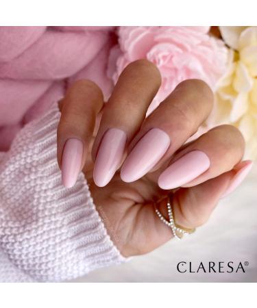  CLARESA Claresa Medium-High Density Tissotropic Builder Gel Self-Levelling Easily Staplable Sticks Perfectly to the Nail Easy to Read Soft and Easy Milky Pink 45g - Buy Online on GoSupps.com