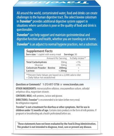 Anti Diarrhea Pills Help Prevent Traveler s Diarrhea Before It Starts Clinically Proven Travel Essentials Drug-Free Colostrum Natural Digestive and Immune Support Supplement 30 Count 30 Count (Pack of 1) - Buy Online on GoSupps.com