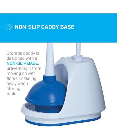 Mr. Clean Turbo Plunger and Bowl Brush Caddy Set - Blue/White 1-Pack - Buy Online on GoSupps.com