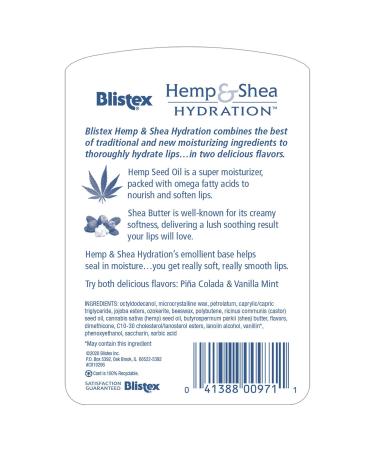 Blistex Hemp & Acai Lip Moisturizer 2 Pack - Raspberry Ginger & Cherry Cream - 0.15 oz Each - Buy Online on GoSupps.com
