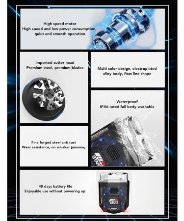 Zerodis Beard Trimmer - Portable Washable Double Head Electric Clippers for Men | Removable Magnetic Head Hair & Body Grooming - Buy Online on GoSupps.com