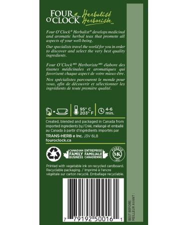 Four O'Clock Herbalist Herbal Tea Calm Passionflower & Valerian Non Gmo Project Kosher Gluten-Free 20 Teabags 20 count (Pack of 1) Passionflower & Valerian - Buy Online on GoSupps.com