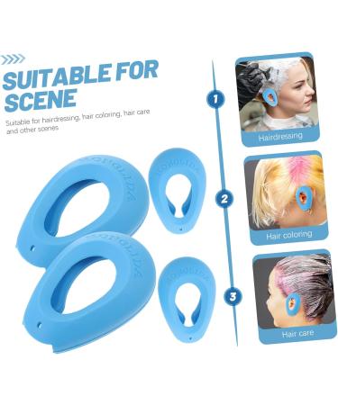 COOLHIYA 2 Pairs Hair dye Ear caps Heat Protection Hair Dyeing Supplies Ear caps for Hair dye Hair dye Ear Cover Hair Coloring Ear Cover Ear Muffs Silica Gel tab Accessories Men and Women Blue 7.5x5cm - Buy Online on GoSupps.com