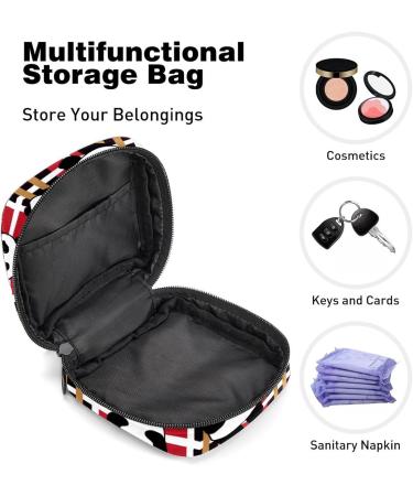 GIAPB Period Bag - Bread Bear Seamless Pattern Color2028 | Sanitary Napkin Storage & Travel Makeup Pouch - Buy Online on GoSupps.com