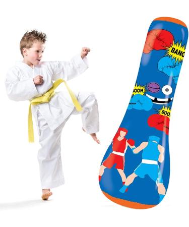 Inflatable Punching Bag Kids | Toddler Punching Bag | Kids Punching Bag Inflatable | Kids Inflatable Punching Bag | Kids Punching Bag Inflatable | Extra Large 50 Inches Tall | Exercise & Stress Relief