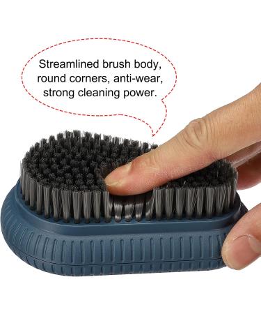 PATIKIL Cleaning Brush PP Bristles ABS Back with Hanging Hole Household Scrubbing for Shoes Sneakers Clothes Blue - Buy Online on GoSupps.com