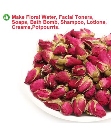 Buy Natural Herbal Pink Rose Bud Tea - 50g | Fragrant Flower Tea for Health & Beauty | International Shipping - Buy Online on GoSupps.com