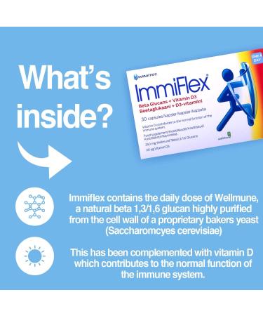 IMMIFLEX 250mg + Vit D 25mcg - 30 Capsules | Boost Immunity & Health | International Shipping Available - Buy Online on GoSupps.com