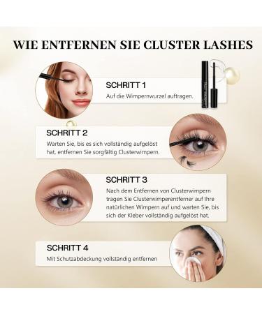 QueWel 72-Pack D Curl Individual Eyelash Clusters DIY Eyelash Extensions 8-16mm | Wide Foundation for Gorgeous Eye Makeup - Buy Online on GoSupps.com