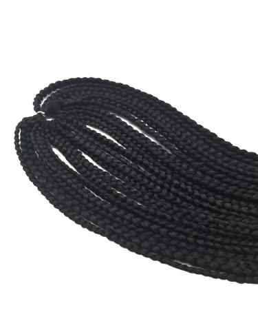Coolbers 20 Inch Box Braids Crochet Hair Extensions - Ombre Synthetic Crochet Braids for Black Women (20 Inch 1B) - Buy Online on GoSupps.com