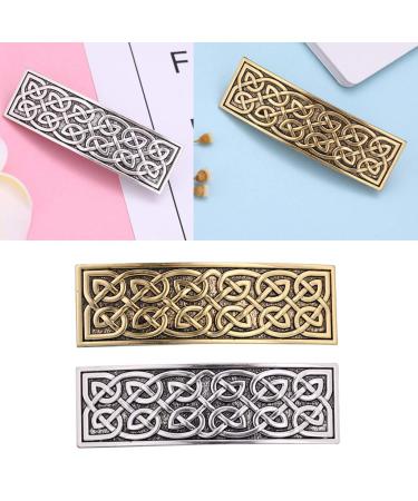 Prettyia Vintage Celtic Metal Barrette Hair Clip - Silver | Perfect for All Hair Colors | International Shipping Available - Buy Online on GoSupps.com