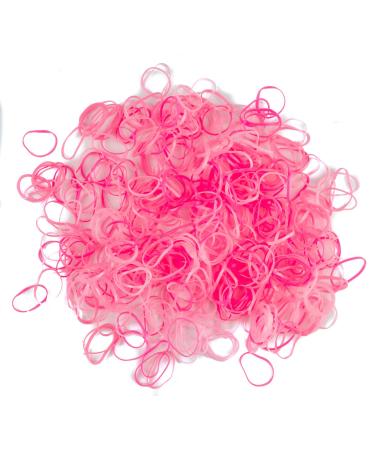 Mytoptrendz - Pink Tone Small Tiny Thin Elastics Rubber Bands Hair Tie
